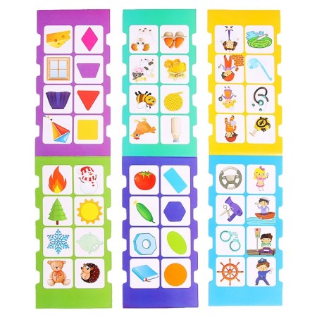 IQ game with clothespins "Association", couples, halves, according to Montessori Methods-4