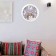 Wall clock, series: animal world, "cat", d = 29 cm, white rim