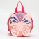 Baby backpack on lightning, bright pink color