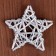Decor for creativity from the vine "Star" set of 4 pcs., Size 1 pc. - 6.5 cm, silver color