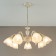 Suspended chandelier Citilux "Latur" CL413270, 46x33 cm, 7x75W, E27, white color