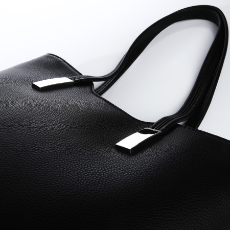 Female bag Textura, tout, average size, black color-5