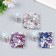 Decor "Semiobusins ​​and rhinestones. Multi -colored gradient" D = 4 mm 10 g 200 pcs 5x2.5 cm mix