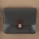 Bag Cauline, sewing, 6 × 4 cm, dark brown/silver color