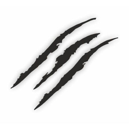 Plotter sticker "Testing from claws - scar", black, 30 x 15 cm-3