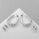 Earrings set 3 pairs "tenderness", white color in silver