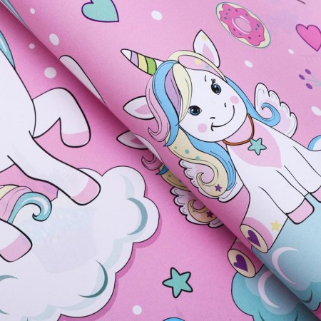 Paper packaging glossy bilateral "unicorns", 70 x 100 cm-2