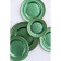 Glass dessert “Emerald”, d = 21.5 cm, green color with gold tap