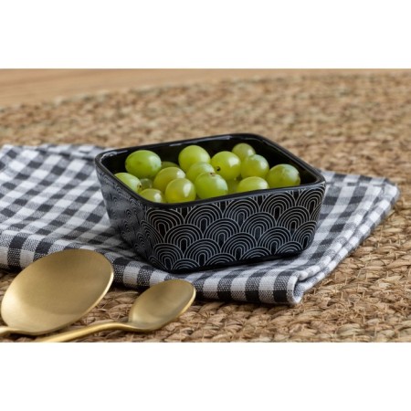 Ceramic ornament sauce, 8.5 x 8.5 x 3.5 cm, black color-4