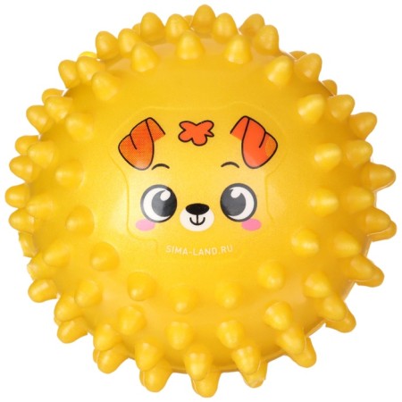 Developing tactile ball "animals", diameter 8 cm., Color mix, crumb I-16