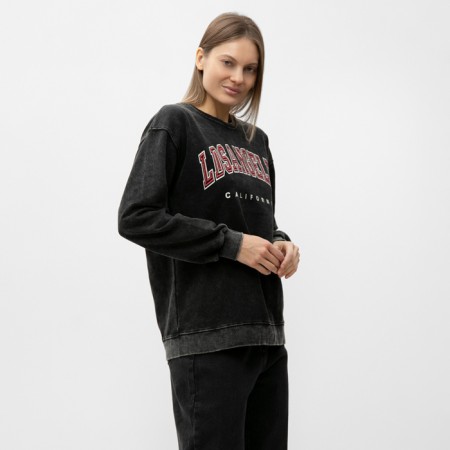 Female sweatshirt, black color, size One size (44-48)