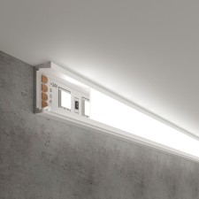 Overhead aluminum profile for Elektrostandard LED tape, LL-2 -LP006, 2000x15x6 mm, white color