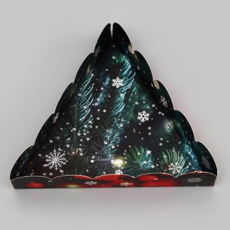 Box for cookies, confectionery packaging, "Fairytale New Year!", 18 x 18 x 4 cm, New Year-4