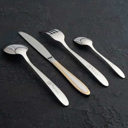 A set of cutlery made of stainless steel Magistro, 24 objects, silver color-1