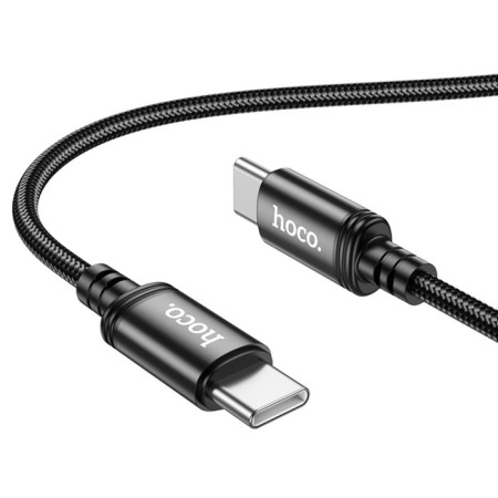 Hoco X89, Type-C cable-Type-C, 60W, 3 A, 1 m, woven wire, black