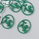 Decor "HB" on a glue base, green color 3 × 2.5 cm (set 12 pcs)