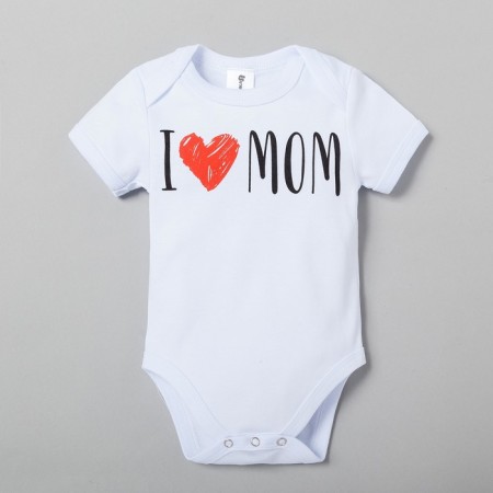 Body Kroshka I "Love Mom", White, R.22, height 62-68