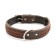 Leather collar with oblique "Zononic", Osh 52-66 x 3.5 cm, mix of flowers