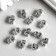 Bead for creativity Metal "dollar" silver 1.1x0.7 cm
