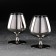 A set of glass glasses for cognac "Shining graphite", 400 ml, 2 pcs