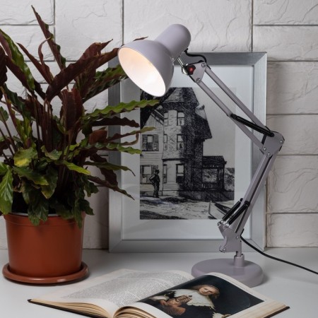 The desktop lamp N-214-E27-40W-GY E27 with the base of gray