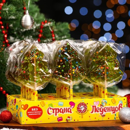 Caramel on a stick "Christmas tree Big", Zalenia, 55 g-3