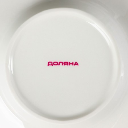 Porcelain plate for a paste of the ORGANIC GOLD, 150 ml, D = 21 cm, white color-4