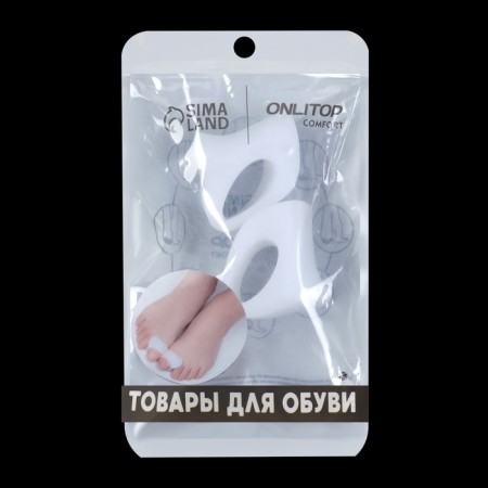 Correctors - dividers for thumbs, silicone, 3 × 3.5 cm, pair, white color-4