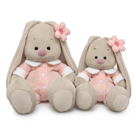 Soft toy "Bunny Mi", in the sleeping overalls, 18 cm-5