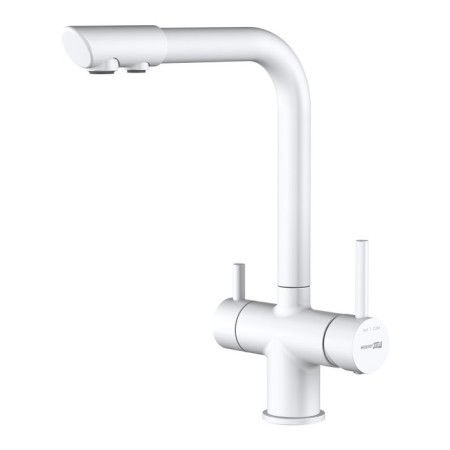 Kitchen mixer Wasserkraft A8357, double -leaf, with access to drinking, white