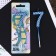 Candle for the cake, number "7", blue, 4 x 13 cm.