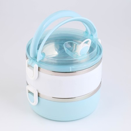 Milavi lunch-bexing, retains heat 2 hours, 1.1 l, 2 levels, blue-1