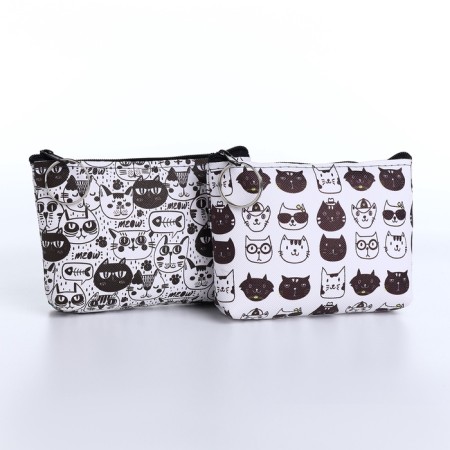 Monetnik's wallet with a zipper, color mix