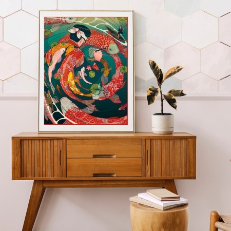 Picture on the numbers "Japanese engraving", 40 × 50 cm, 21 color-2