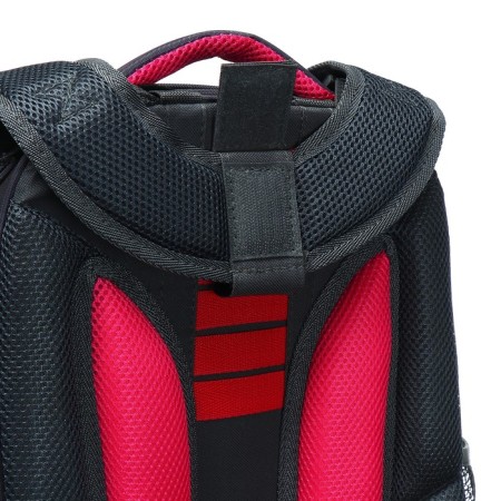 School backpack 38 x 30 x 16 cm, ergonomic back, stavia "paws", gray-10