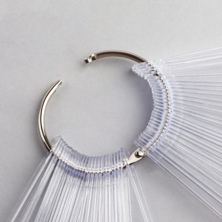 Palette for varnishes on a ring, 50 nails, oval shape, transparent color-3