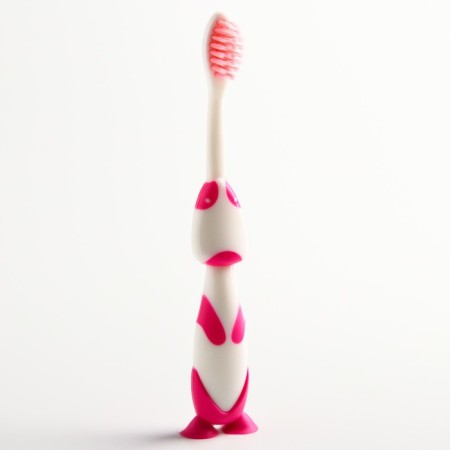 Baby toothbrush on a suction cup (nylon), color mix-2