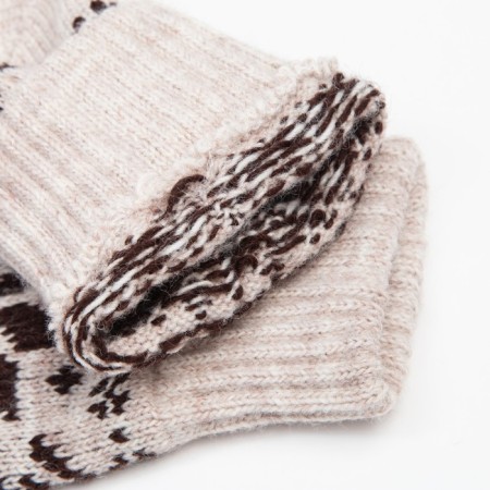 New Year. Women's socks, beige color, rr 23-25-3