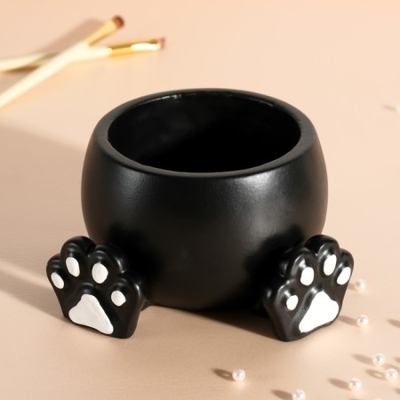 Interior item "Circle with paws" black, white paws 7x12.5 cm