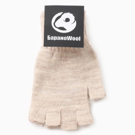 Gloves (mittens) male, beige color, rr 20-3