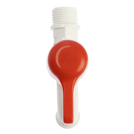 Water-brushed tap zein, with a flat red handle, pp, crane-boux, white-3