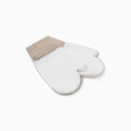 Baby mittens minku, milk color, 15 cm-1