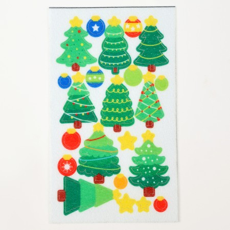 Stickers from felt "Christmas trees", 11 x 18.5 cm, 22 pcs-1