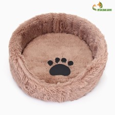 Lynchik for animals, with a pillow, fur, satin, periodotex, 40 x 40 x 16 cm, brown