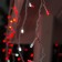 Garland "fringe" 3 × 0.6 m, IP44, UMS, white thread, 160 LED, red glow, white flicker, 220 V