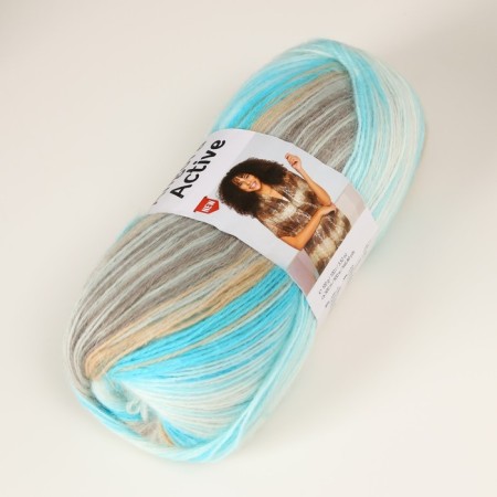 Yarn "Angora Active" 20% wool, 80% acrylic 500m/100g (852 bir-cream-white)-1