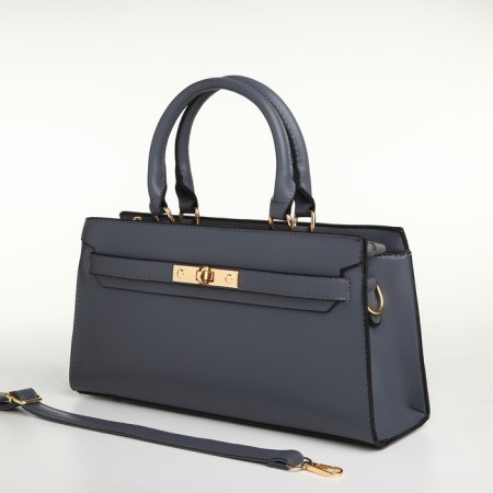 Women's bag with lightning, textura, average size, color gray-5