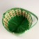 Wicker basket, d21xh24 cm, green, bamboo