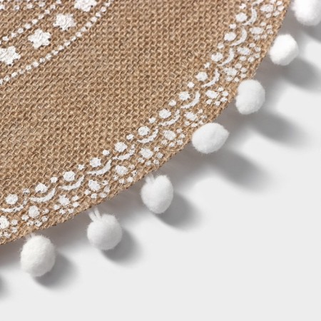 Serving napkin on the table "Africa", 38 × 38 cm, white color-3