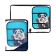 Labor folder A4, 325 x 230 x 25 mm, lightning around, folding bar, plastic, PTR-1, calligrata "cat panda"